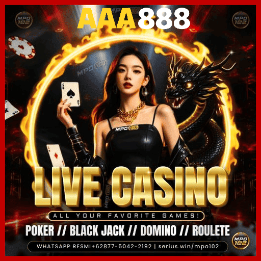 AAA888 com 50+ mesas de cassino ao vivo em HD 4K.